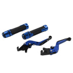 Blue Extendable Brake Clutch Levers Grips Set for Kawasaki Z1000 (2010-2023)