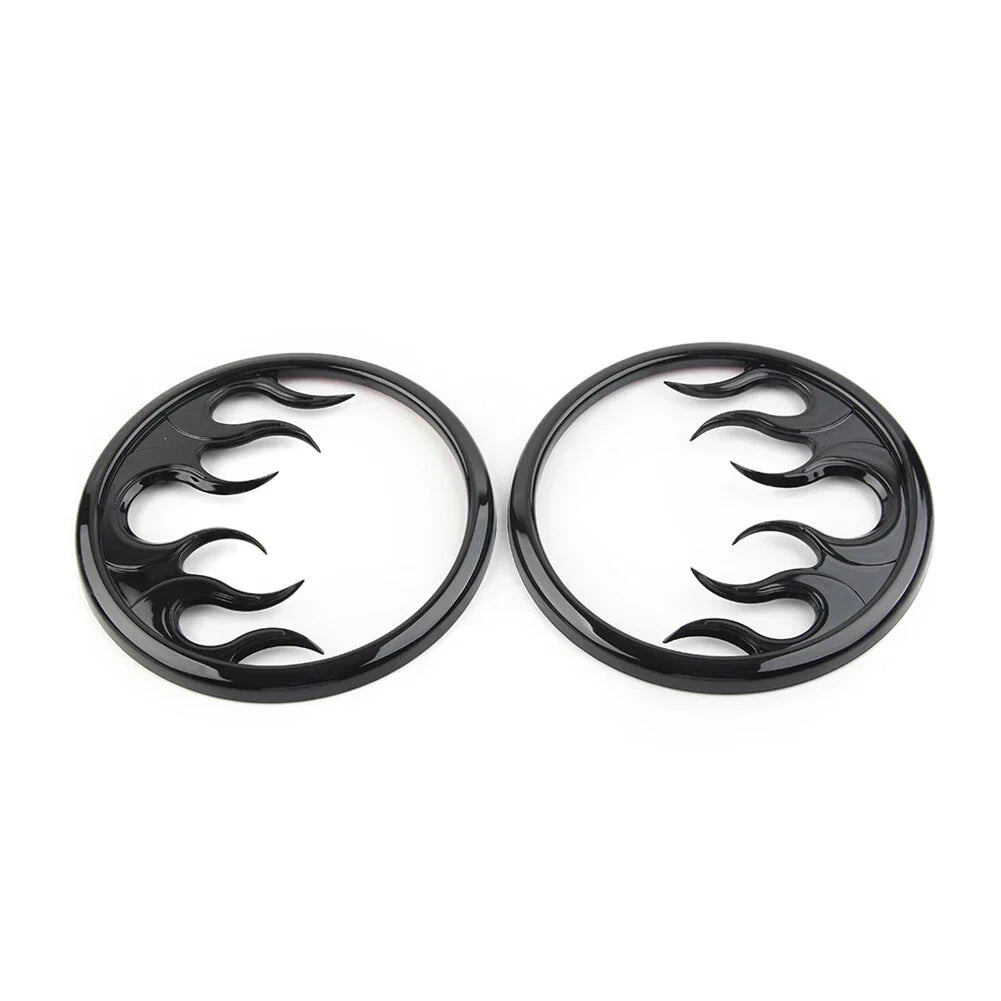Motorcycle Front Speaker Grill Trim Covers for Harley Electra Glide (14-22)