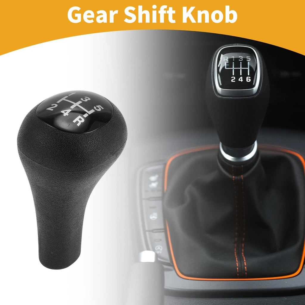 5 Speed Gear Shift Knob for Ford Focus (2003–2007) Black Plastic