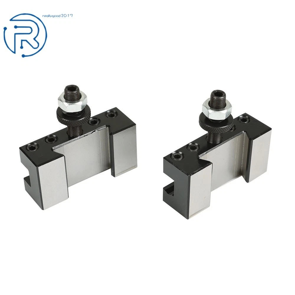 Set of 2 Piston Type Quick Change Tool Post Holders for CNC (AXA 250-100)