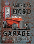 Tin Metal Sign for Hot Rod Classic Car Garage Muscle Car V8 (Vintage 1539)