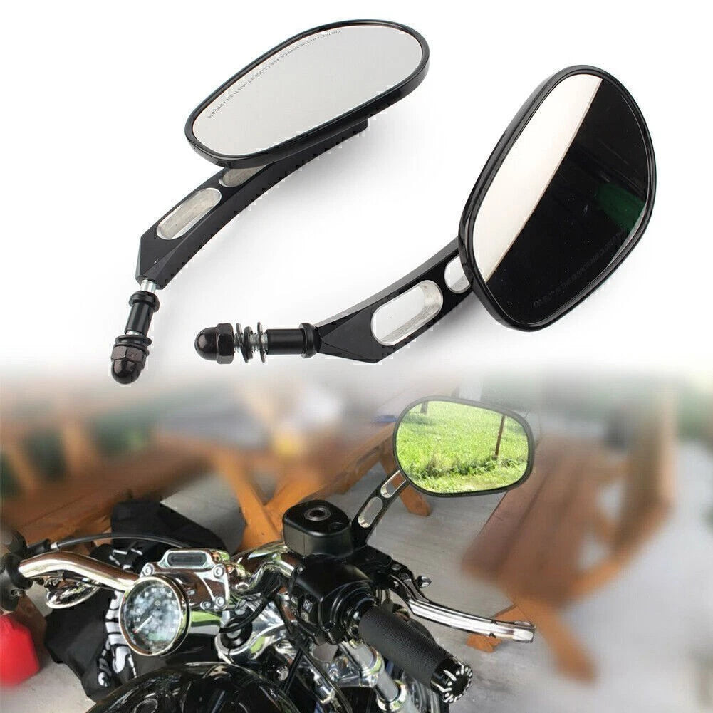 2pcs Rearview Side Mirror Gloss Black for Harley Davidson Sportster 883