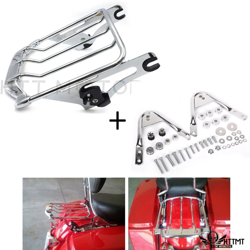 Detachable Two-Up Air Wing Luggage Rack for Harley Touring (1997–2008)