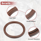 2pcs Engine Crankshaft Seal No. 90311-92009 for Lexus ES350 (2007–2023) Rubber
