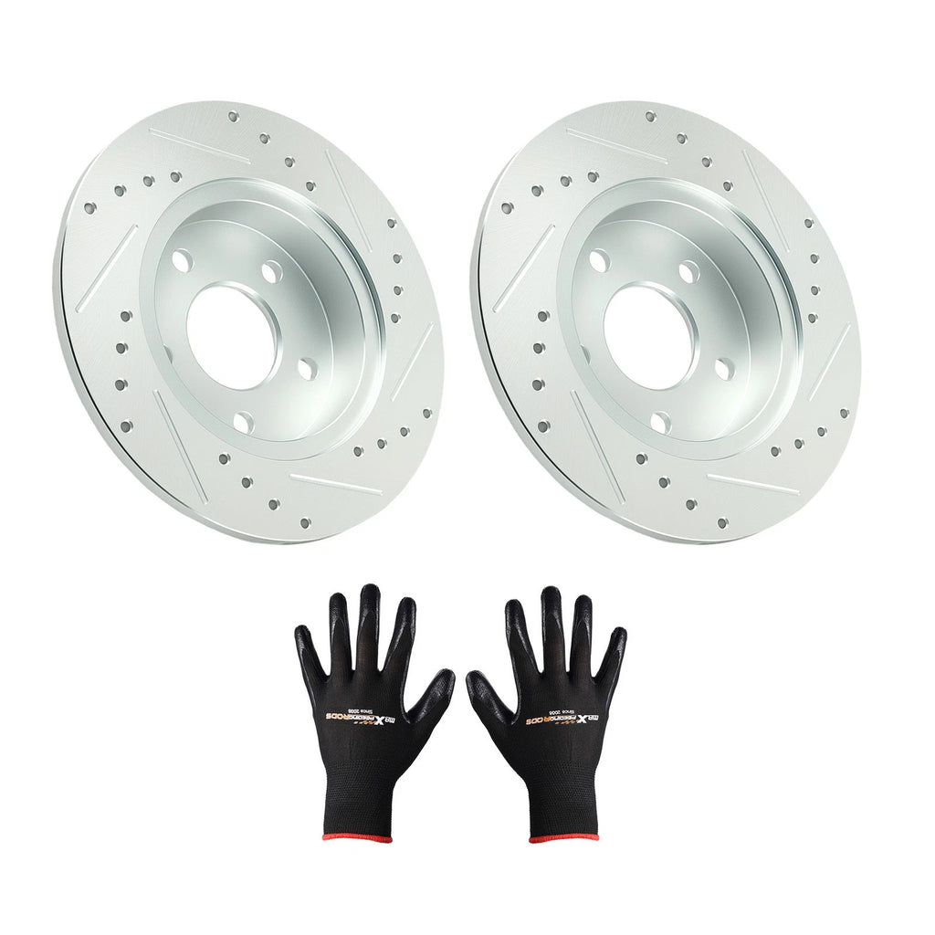 Rear Drilled & Slotted Disc Brake Rotor for Chevrolet HHR 2008-2010/ Cobalt 2005-2008
