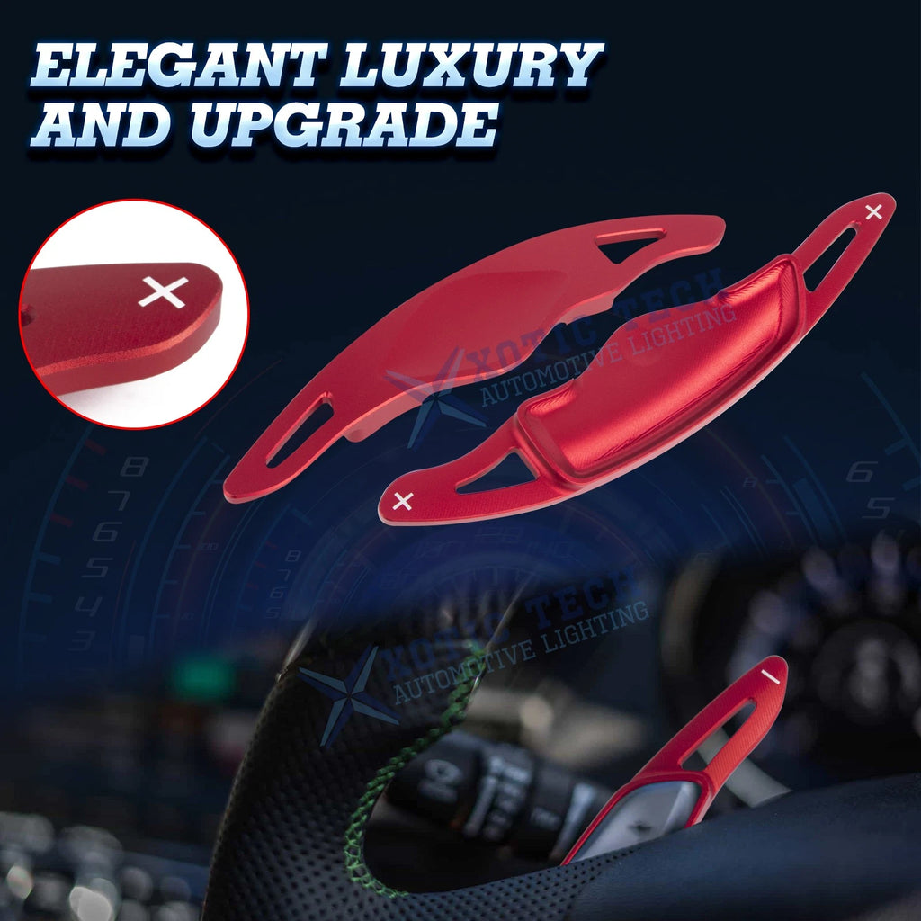 Aluminum Red Paddle Shifter Extensions for Hyundai Genesis G70 (2017-2021)