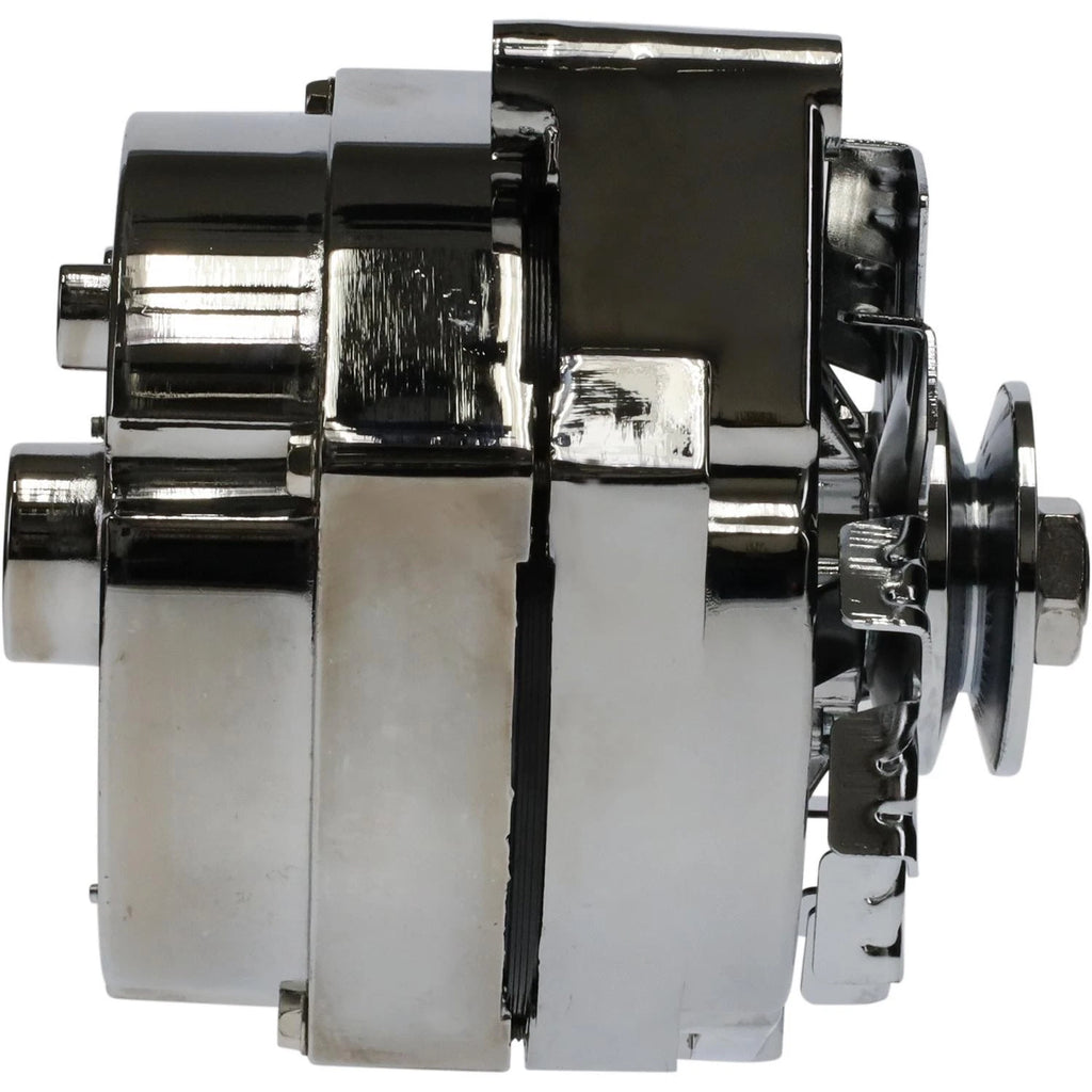 Chrome Alternator for Chevy (10SI 100 AMP, One Wire)