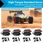 4X High Torque Standard Servos for Futaba S3003 (RC Car, Plane, Boat)