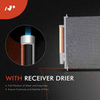 Radiator and A/C Condenser with Drier for Honda CR-V (2007–2011)