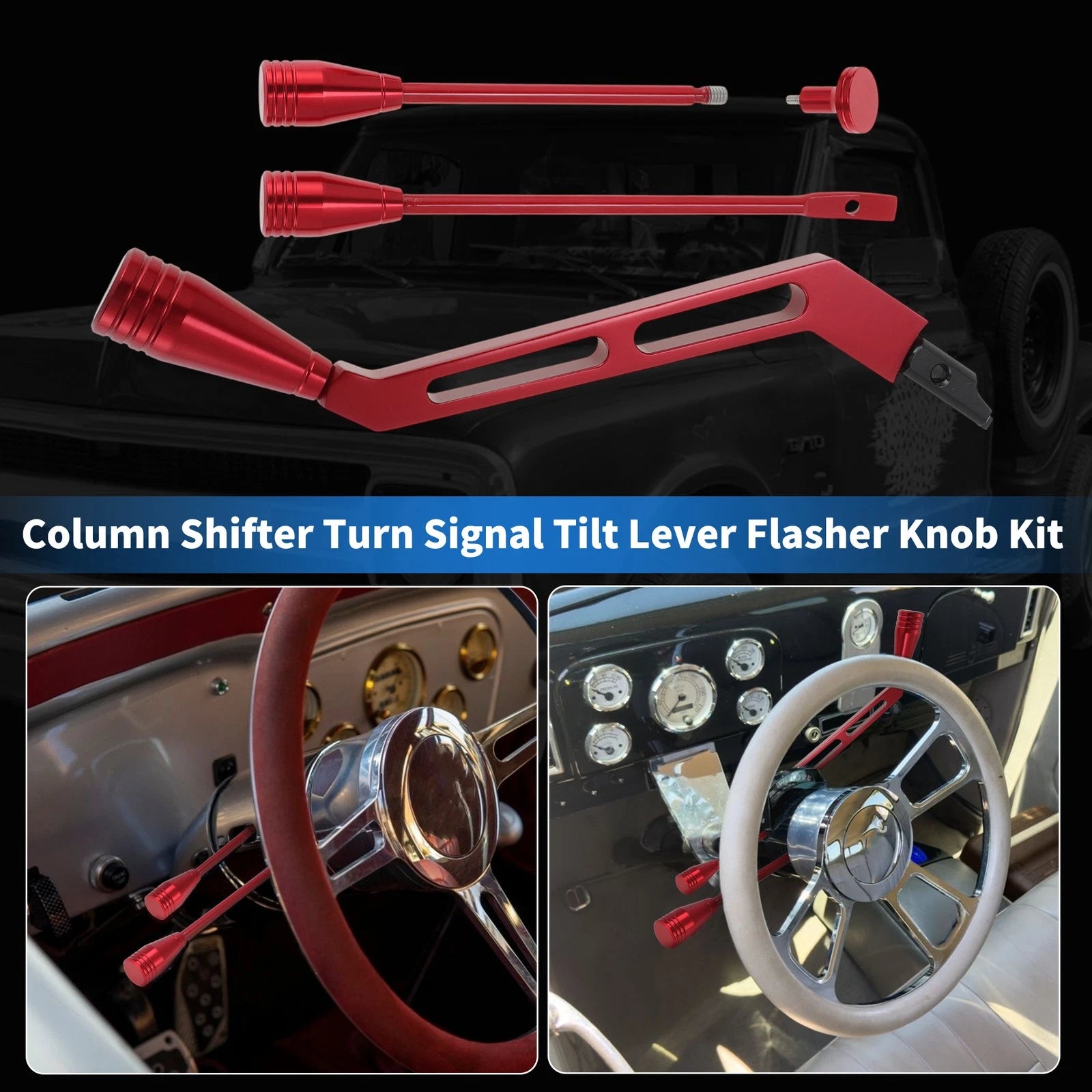 Turn Signal Tilt Lever Flasher Knob for Chevy GMC (1967–1994) Red