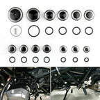 Set of 2 Frame Hole Caps for BMW R1200 R Nine T (2014–2016) Blk T9