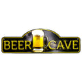 Beer Cave Aluminum Sign for Garage Game Room Bar Pub Billiard Pool Hall