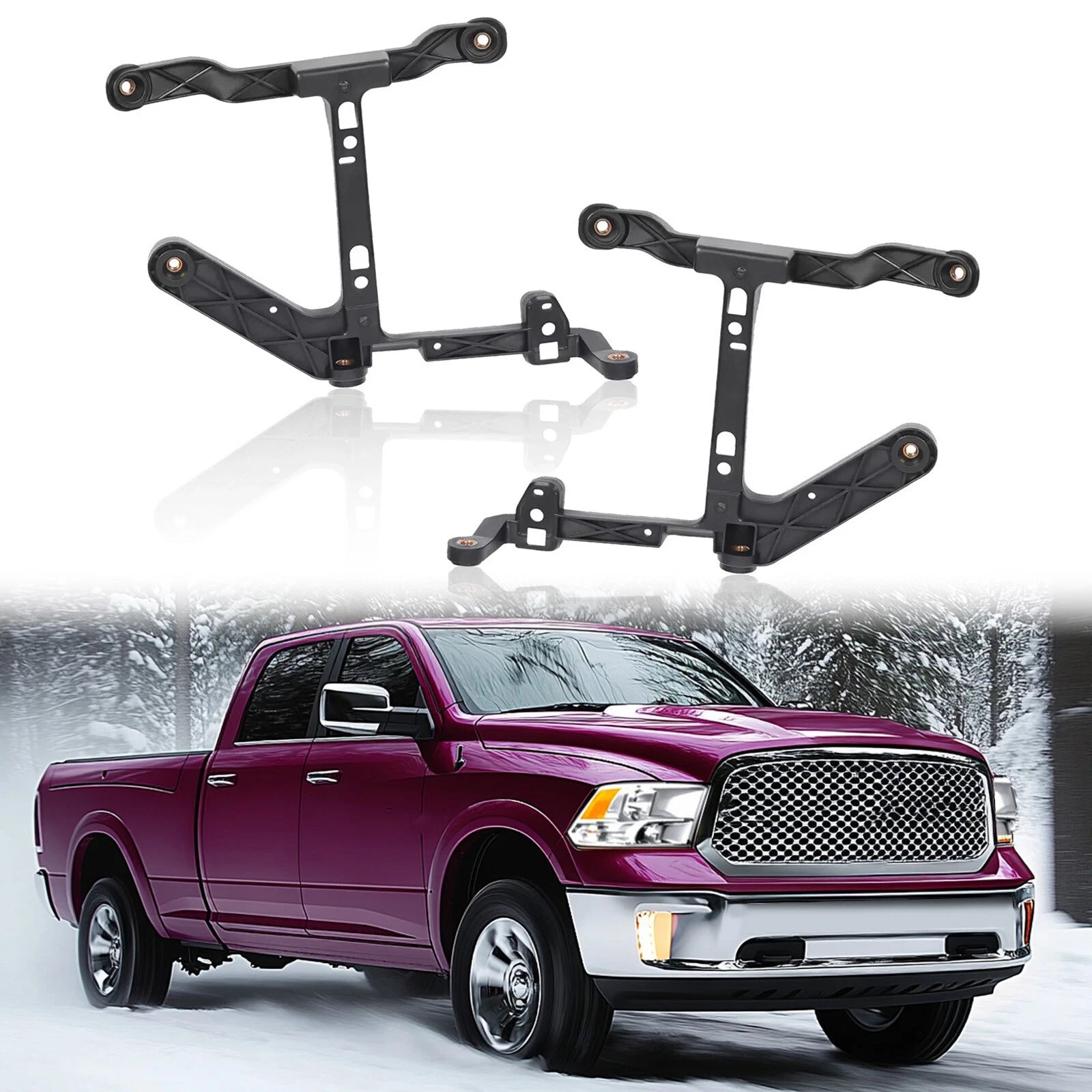 2X Fog Light Bracket Kit for Dodge Ram 1500 (2013–2018)