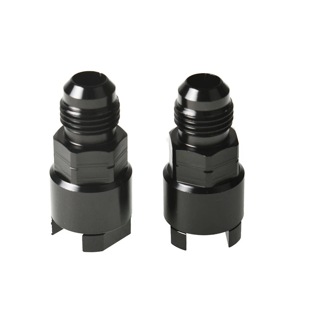 Set of 2 6AN Male to 5/16" Quick-Disconnect Fuel Rail Adapters