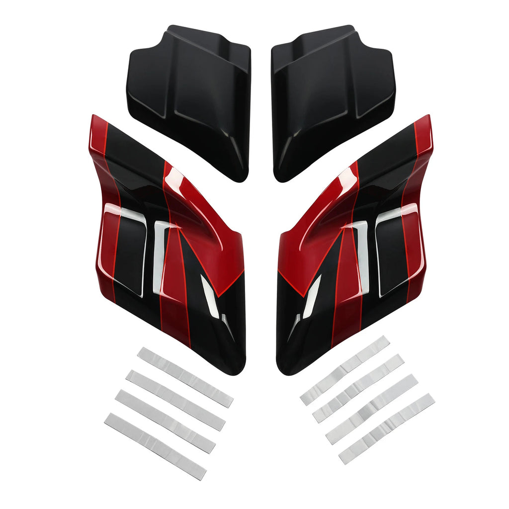 Stretched Side Cover for Harley Touring Road Glide (2014–Present) - Starfire Black/Atomic Red