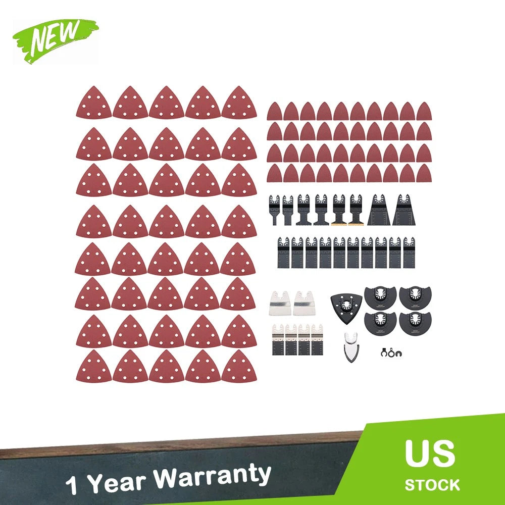 113PCS Oscillating Tool Saw Blades Kit for Wood Metal Cutting