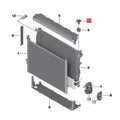 Clip / 2 x Coolant Radiator Fastening Element