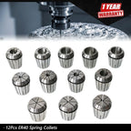 12PC Collet Set for CNC Milling Lathe (1/8"-1-1/8")