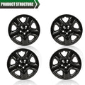 Set of 4 Black Wheel Skins for Toyota RAV4 (2006–2012) 17" Full Rim Covers