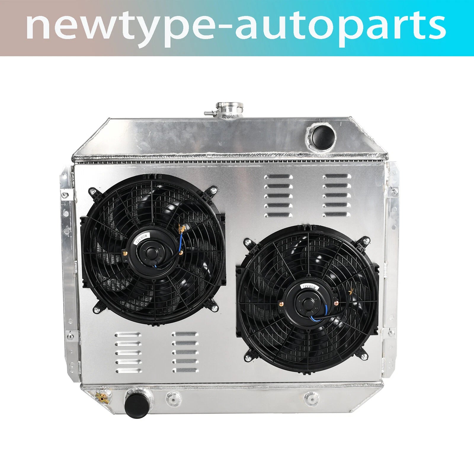 3 Row Radiator & Shroud Fan for Ford Bronco F100 F150 F250 F350 (1966–1979)
