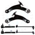 Set of 6 Front Control Arm Sway Link Tie Rods for Nissan Rogue (2008–2015)