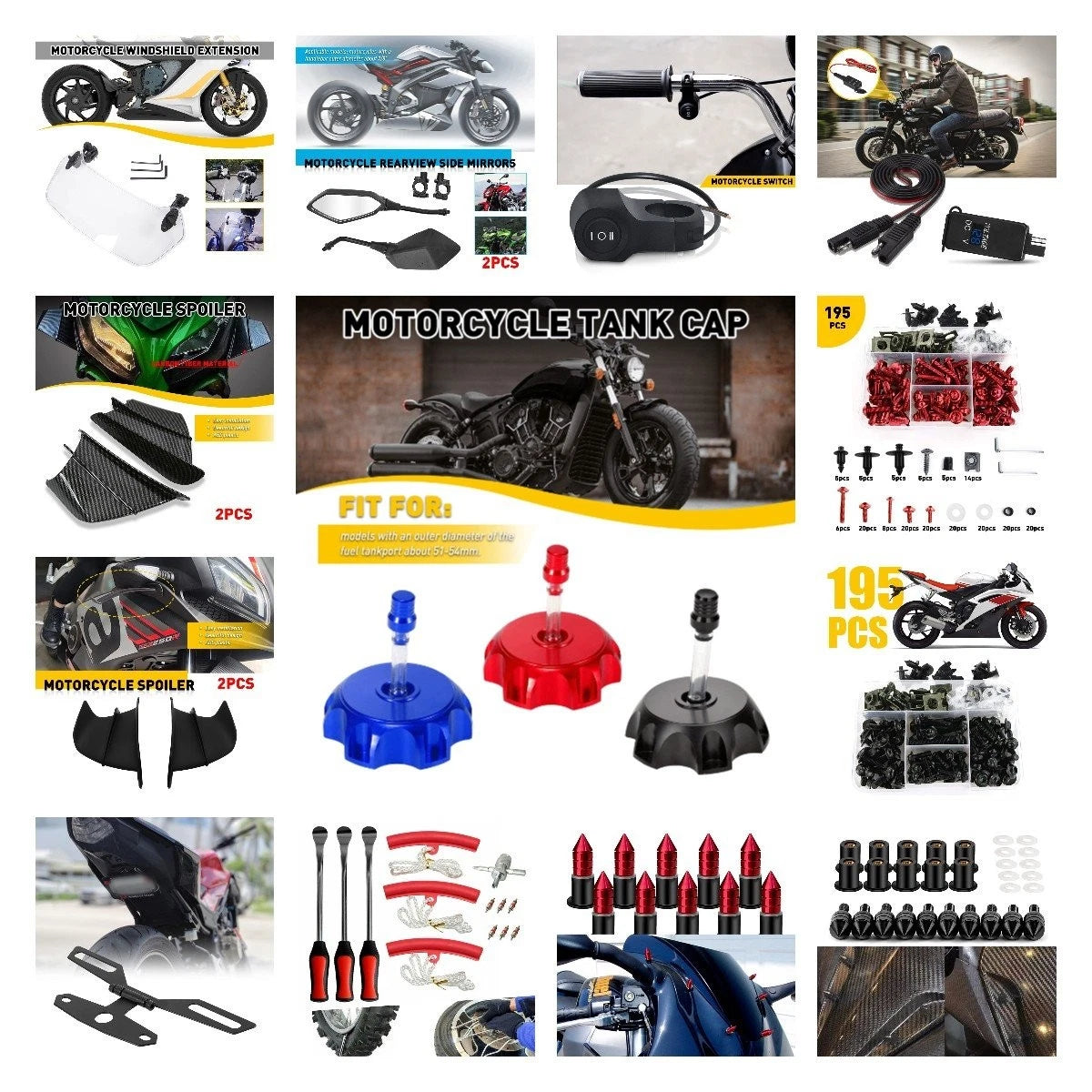 7/8" Handlebar Headlight Fog Spot Light ON OFF Switch for Motorcycle (USA)