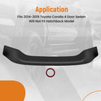 Rear Trunk Spoiler Wing Lip for Toyota Corolla (2014–2019) Black Duckbill