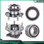 Set of 2 Front Rear Wheel Hub and Bearing for Acura TL Honda Accord (w/ABS) 510073 + 512327