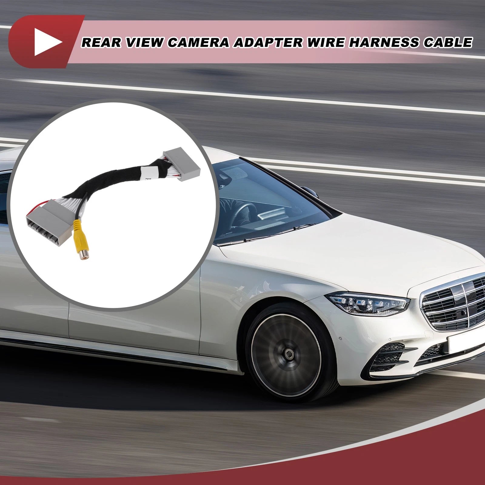 Rear View Camera Adapter Wire Harness Cable for Honda CRV (2012–2017) RCA 27 Pin