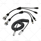 4m Spring Trailer Cable Suzy Coil with 2x 5pin & 4pin Connectors for Caravan