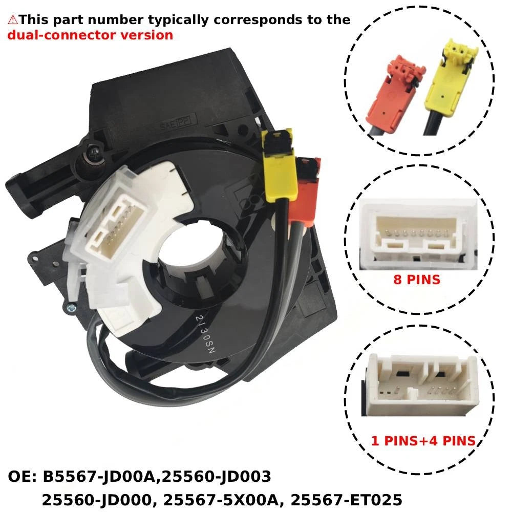 Clock Spring B5567-JD00A for Nissan Qashqai Pathfinder Sentra Versa (2005–2013)