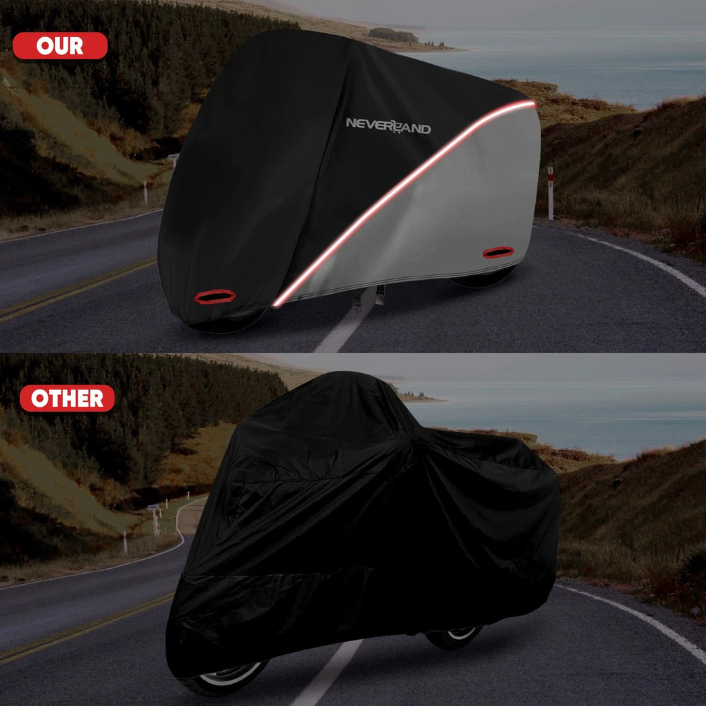 4XL Waterproof Heavy Duty Motorcycle Cover for Winter Outside Storage