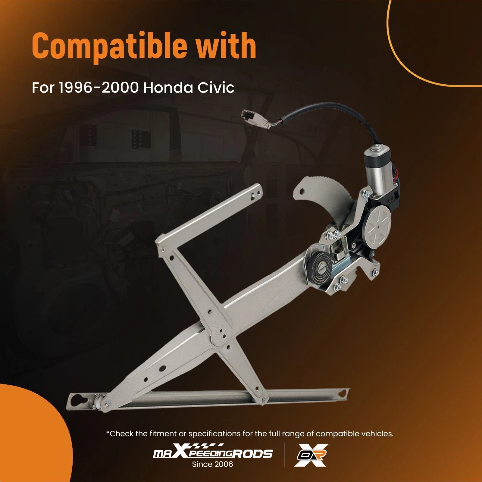 Front Left Window Regulator with Motor for Honda Civic Coupe (1996-2000)