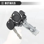 Ignition Switch Lock Cylinder Set for Chevy Silverado 1500 (1999–2004) 2 Keys