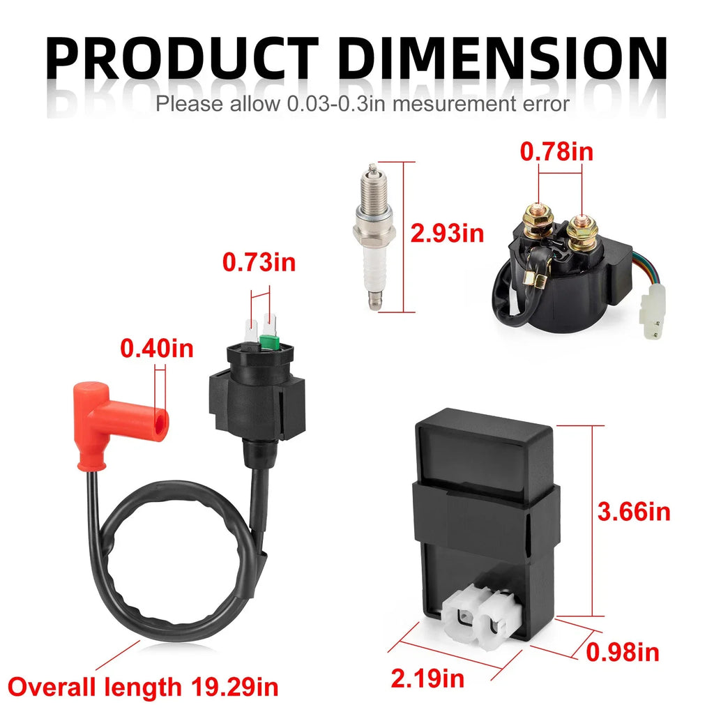 Ignition Coil Spark Plug CDI Relay for Honda Foreman 400 (1995–2003)