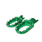 Green Footpegs for Kawasaki KX65 KX80 KX85 KX100 (2000-2019, 1998-2019)