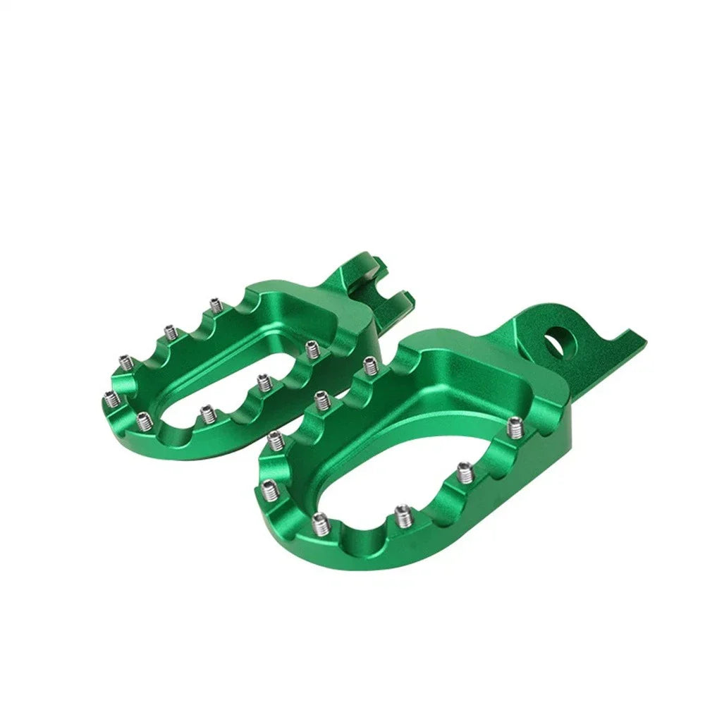 Green Footpegs for Kawasaki KX65 KX80 KX85 KX100 (2000-2019, 1998-2019)