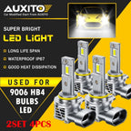 4X AUXITO 9006 LED Headlight Bulbs for High Low Beam (M6S)