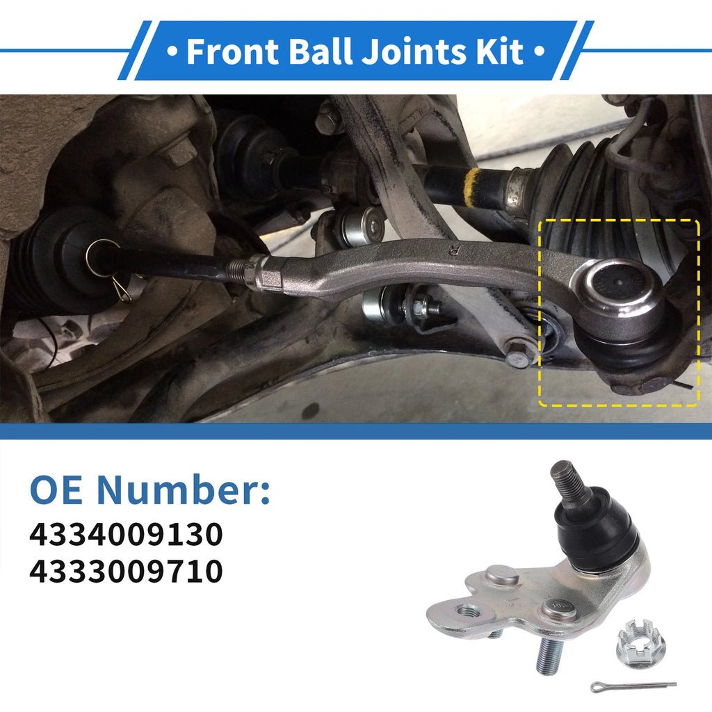 2X Front Lower Ball Joints for Toyota Avalon (2005–2018) No. 4334009130/4333009710