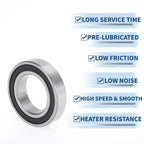 Deep Groove Ball Bearing 6008VV for Scooter Skateboard Wheel (P0 40x68x15mm)