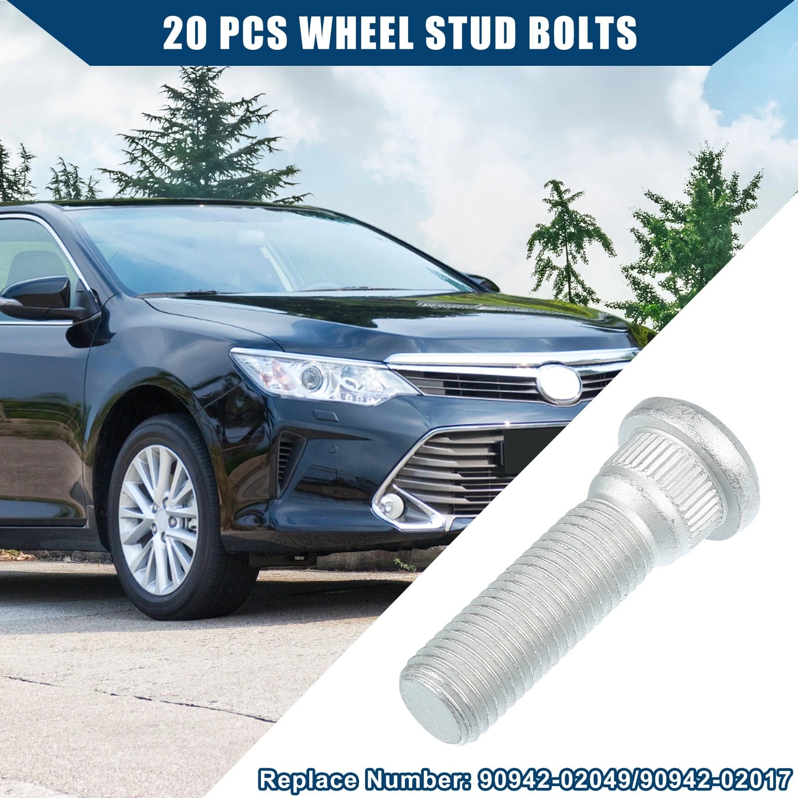 20Pcs M12-1.5 Wheel Stud Bolts No.90942-02049 for Lexus Toyota Scion 