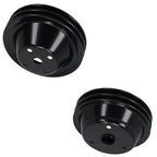 2X Double Groove LWP Long Water Pump Crankshaft Pulley for SBC Small Block Chevy (1969–1995)