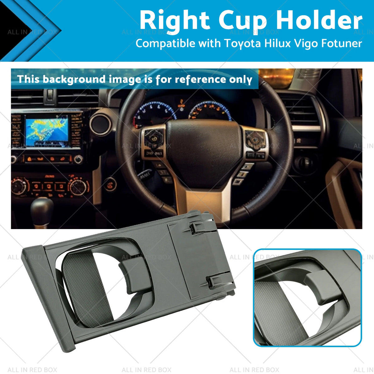 Cup Holder Trim for Toyota Hilux Vigo Fortuner (2005–2014)