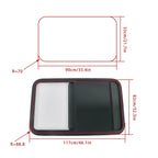 Horizontal Slider RV Window with Screen for Cargo Trailer (35" x 22")