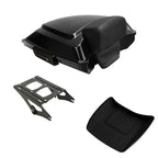 Black Razor Trunk Backrest Mount Rack for Harley Street Road Glide (2014–2026)