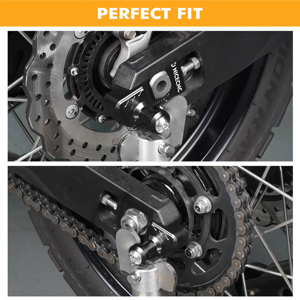 Chain Adjuster Blocks & Swingarm Spools for Yamaha Tenere 700 (2019–2024)