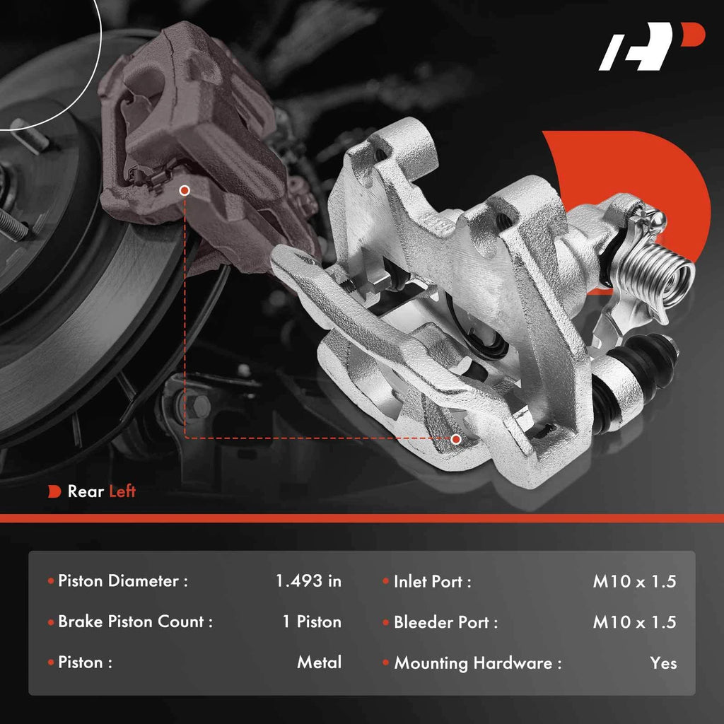 Rear Left Brake Caliper with Bracket for Cadillac Seville (1998–2004)