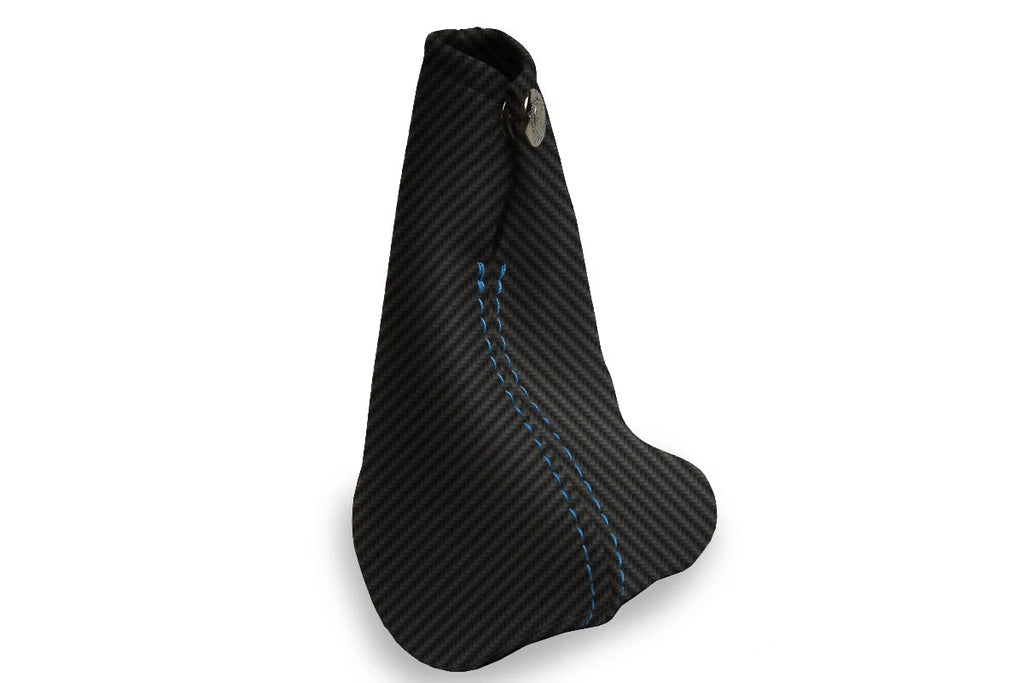 Manual Shift Boot Cover for Chevrolet Cavalier (2000–2005) Carbon Fiber Blue Stitch
