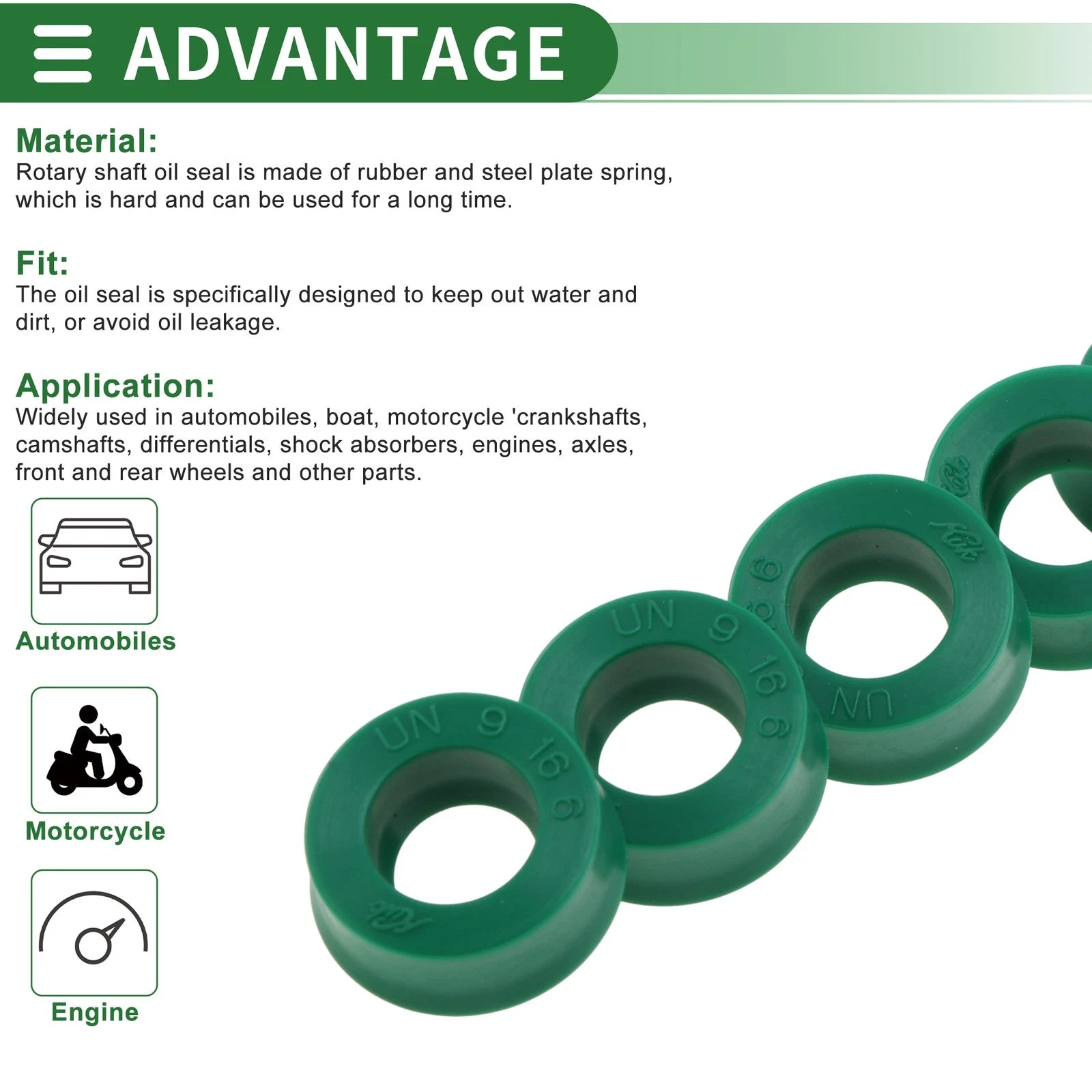 Set of 5 Oil Seal Rotary Shaft Seal 9x16x6mm for Various Models