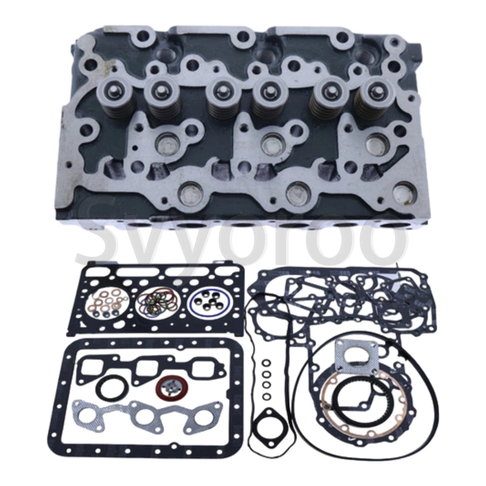Complete Cylinder Head & Gasket for Kubota D1503 L2900 L3000 L3010 L3130